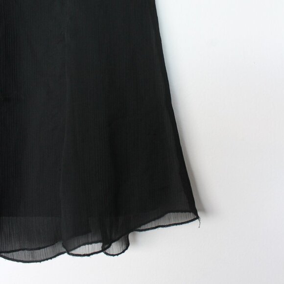 SOLD / 90s Rare Vintage Iz Byer California Whimsy Black Midi Skirt Small - Picture 7 of 8